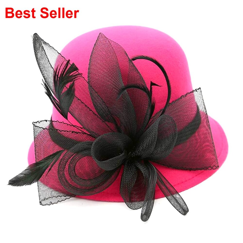 Organza Bucket Hat For Derby Wedding Church Party Occasions